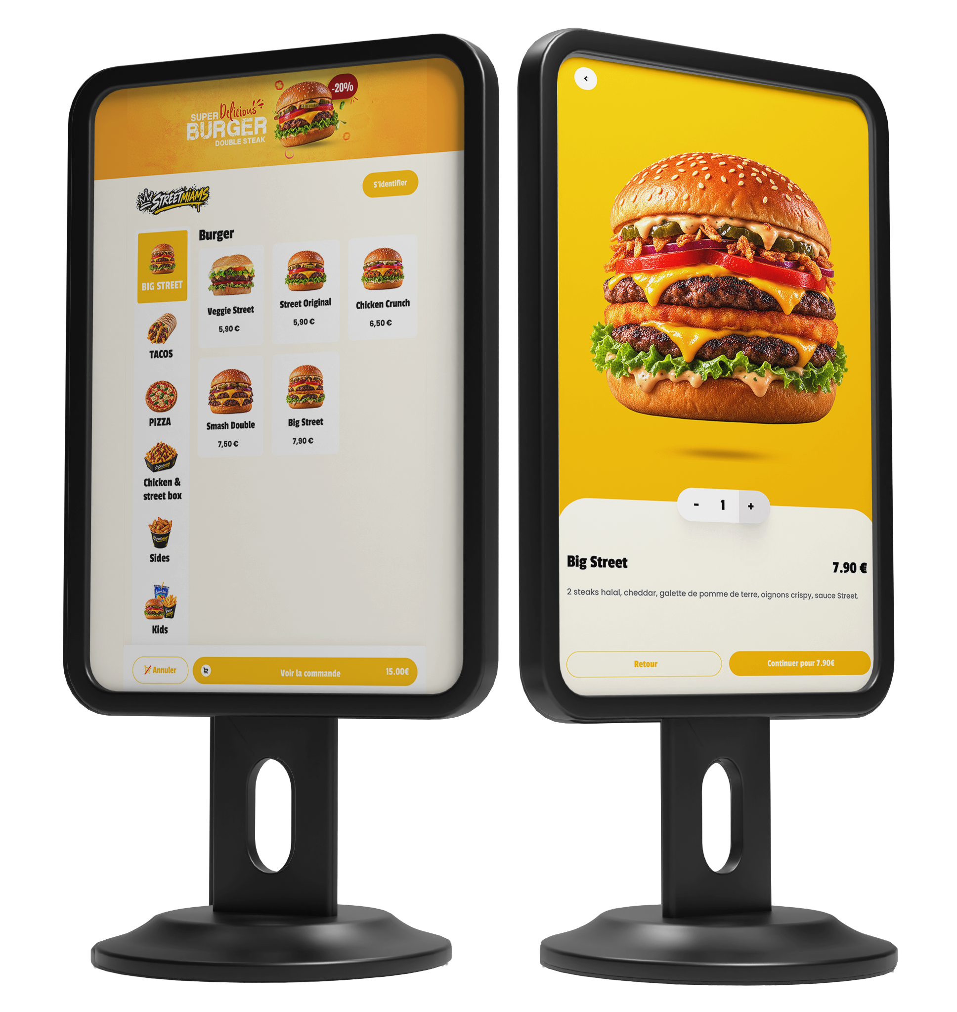 BeezKiosk: self-service ordering kiosks.